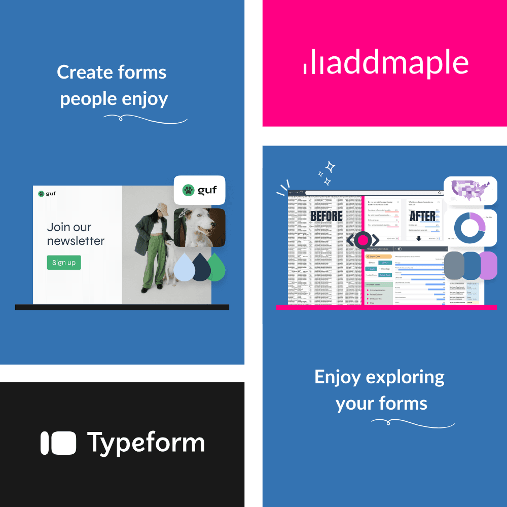 Explore Typeform responses in AddMaple with charts and dashboards