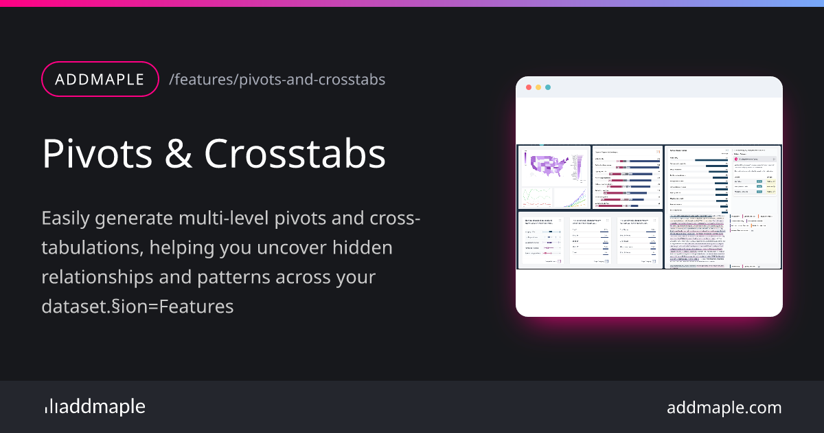 Variables Pivots Pivots & Crosstabs | AddMaple