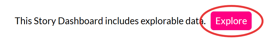 Explore button on a published hub