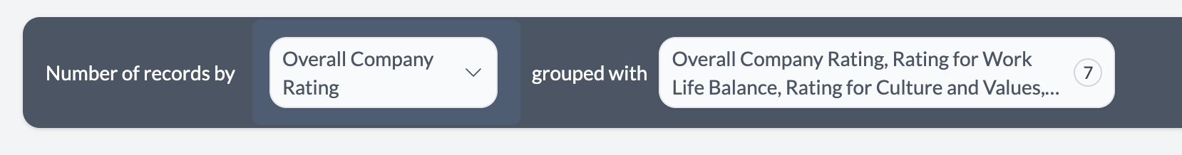 Group via sentence bar
